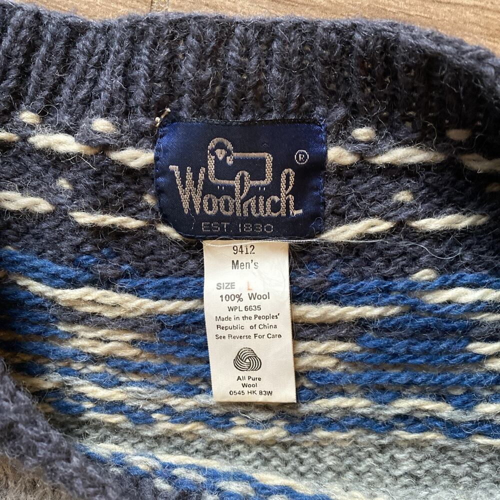 Woolrich Duck Mallard Graphic Knit Sweater Pullover 100% Wool Size Large - Picture 2 of 7